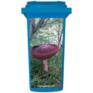 Wild Mushroom In The Woods Wheelie Bin Sticker Panel